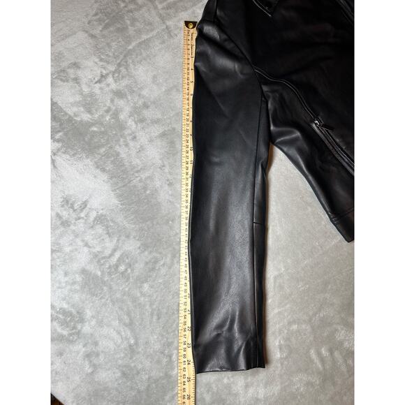 Bagatelle Black Faux Leather Jacket Moto Biker Soft Women’s Size Medium - Picture 6 of 8